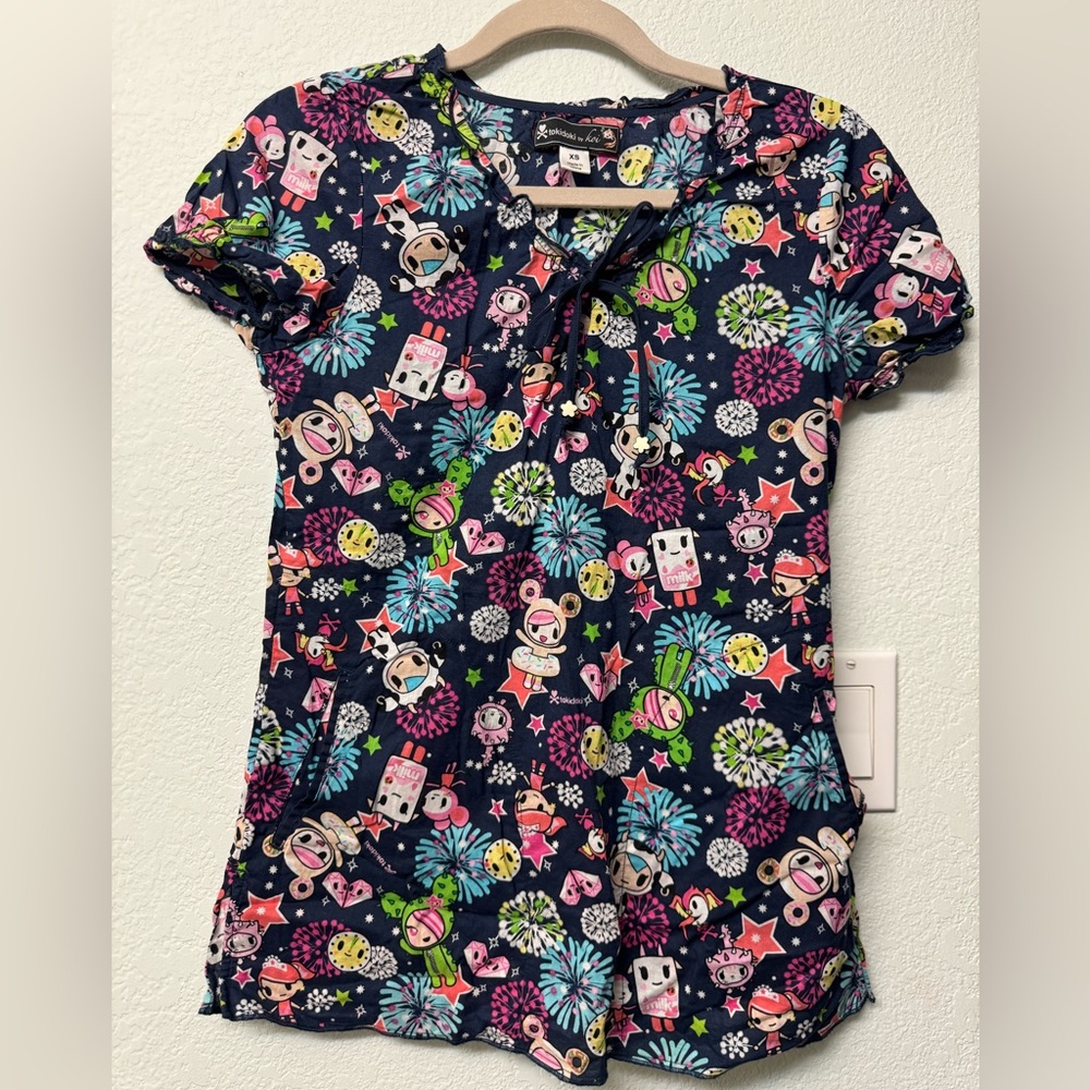 Tokidoki x Koi 4th of July Scrub Top